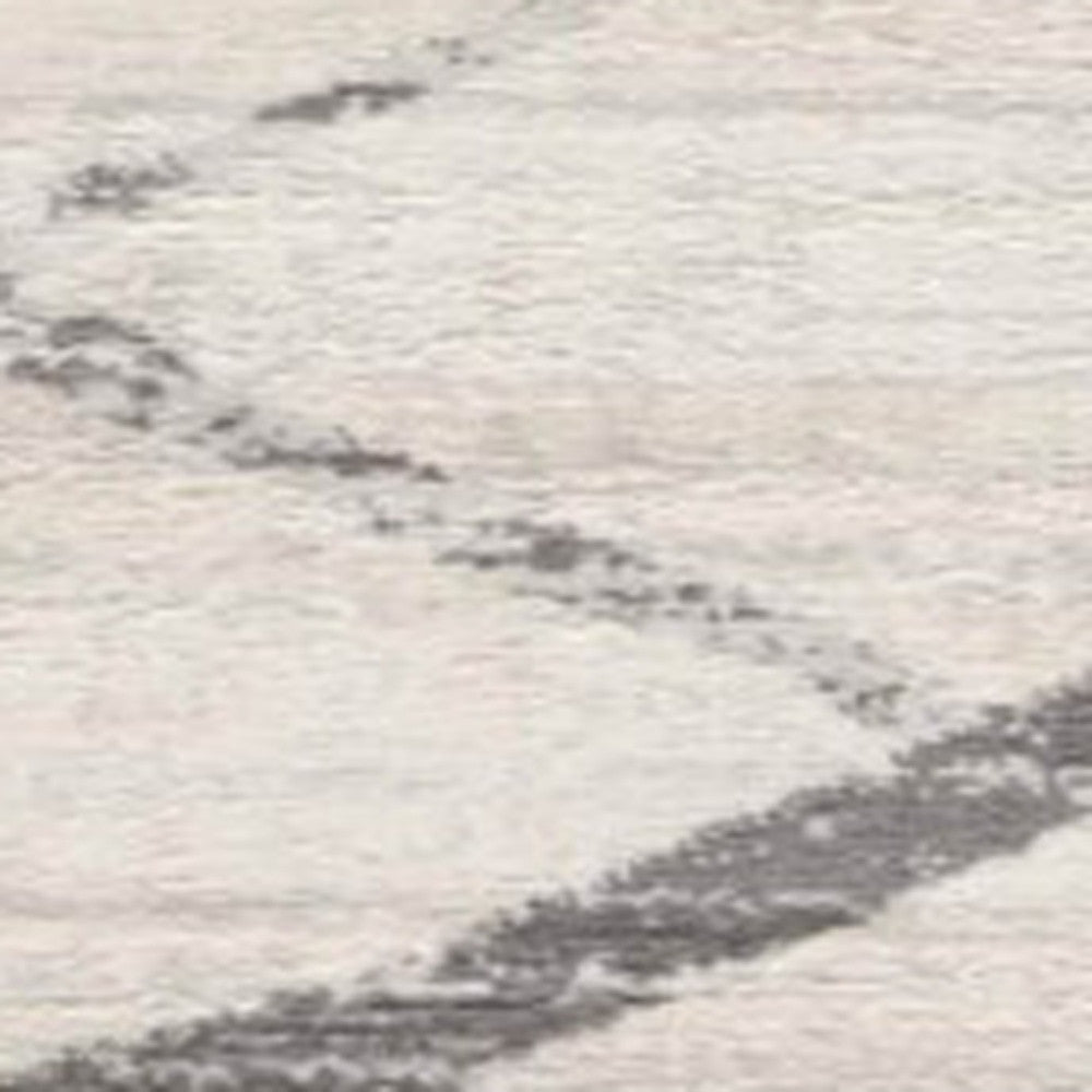 HomeRoots 2’ x 4’ Modern Abstract Pattern Area Rug in Gray Finish