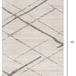 HomeRoots 2’ x 4’ Modern Abstract Pattern Area Rug in Gray Finish