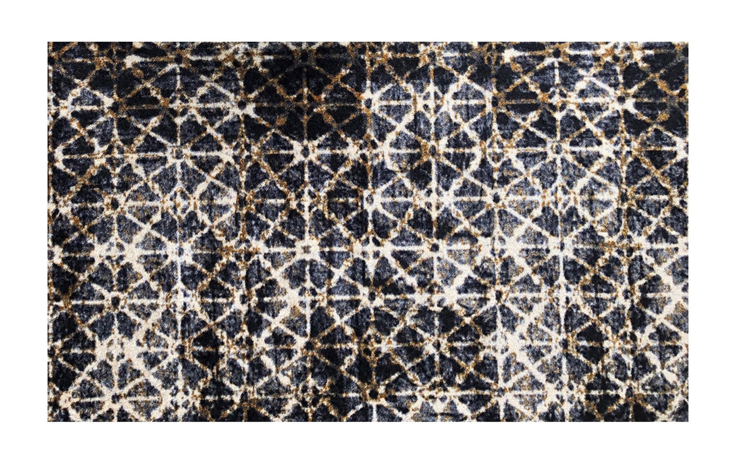 HomeRoots 2' x 4' Modern Ombre Geo Washable Floor Mat