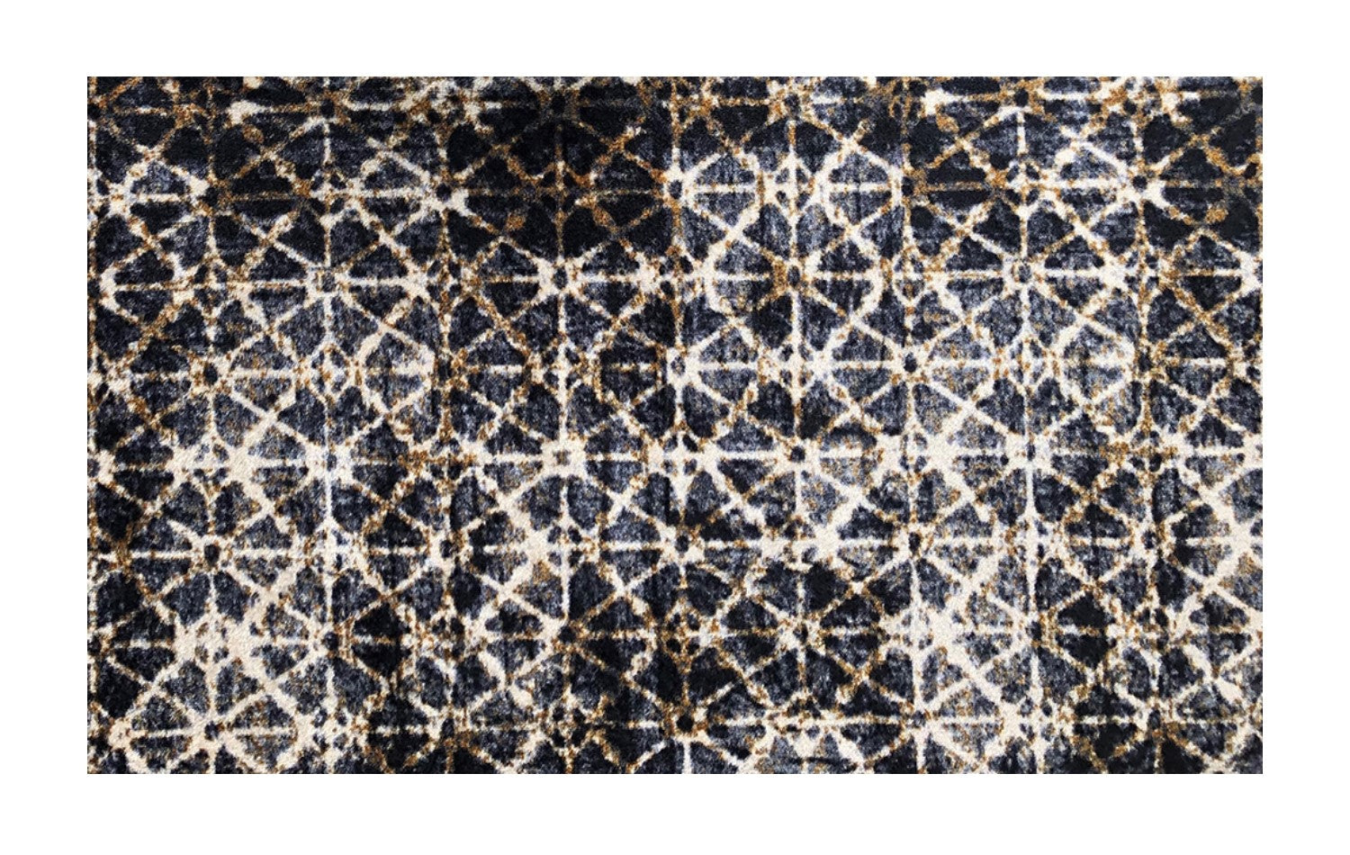 HomeRoots 2' x 4' Modern Ombre Geo Washable Floor Mat