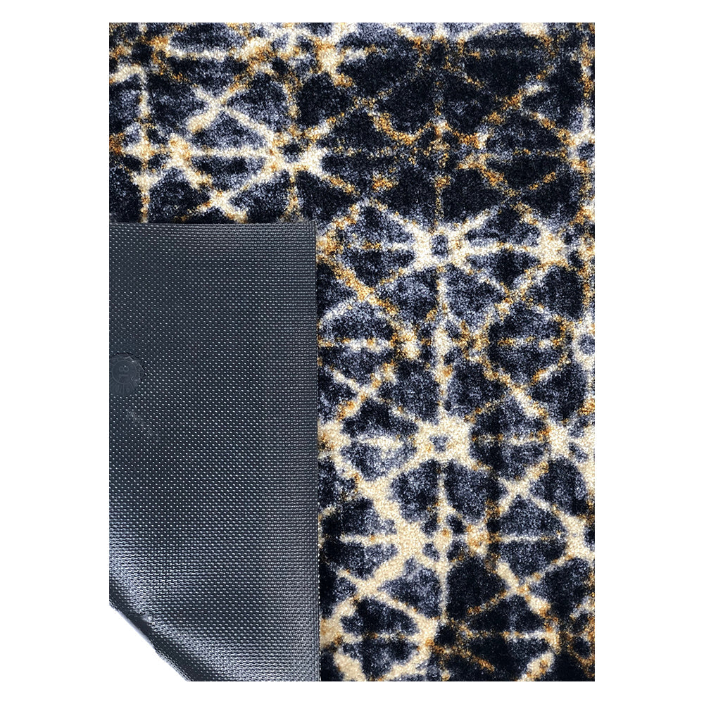 HomeRoots 2' x 4' Modern Ombre Geo Washable Floor Mat