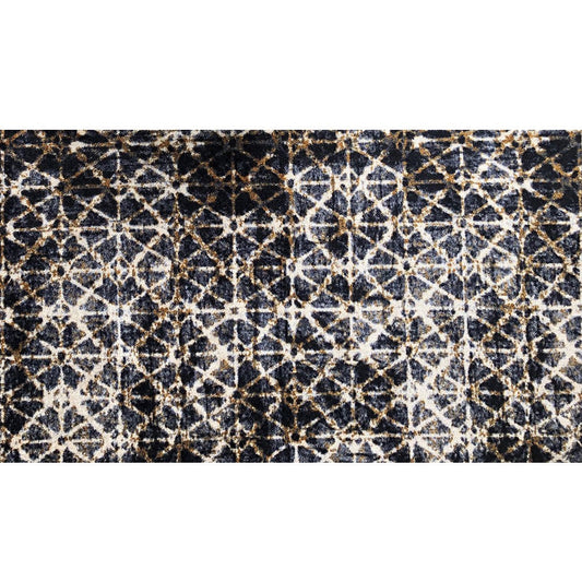 HomeRoots 2' x 4' Modern Ombre Geo Washable Floor Mat