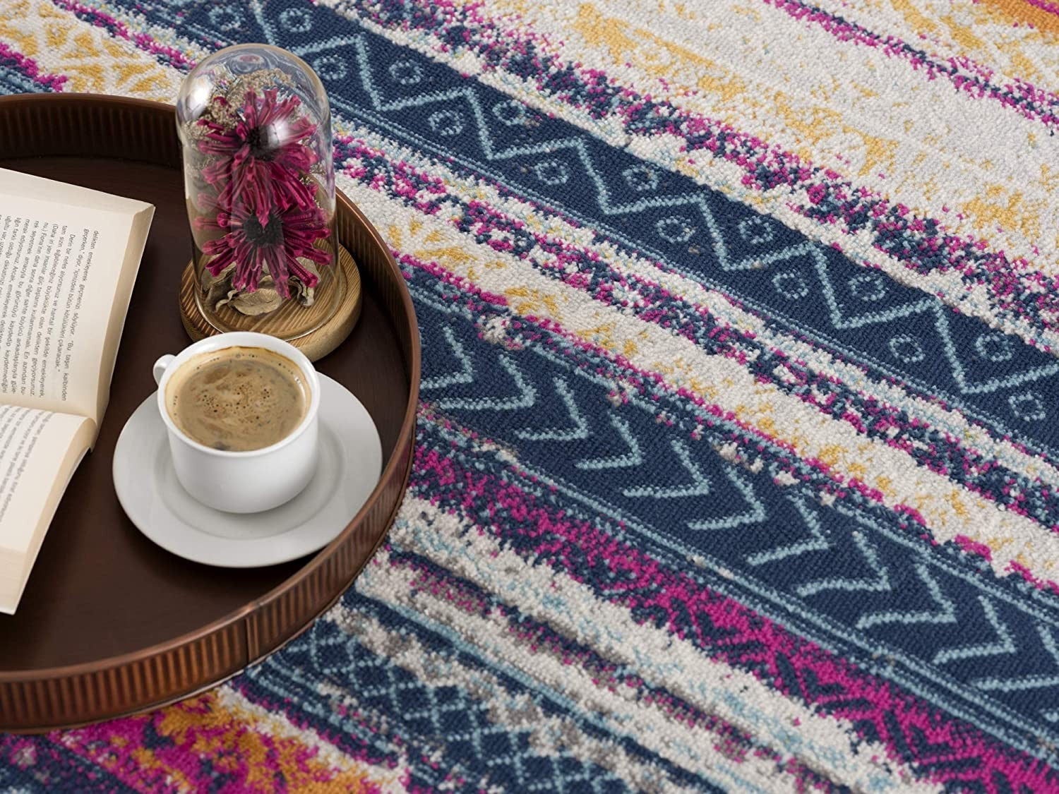 HomeRoots 2' x 4' Multicolor Irregular Striped Area Rug