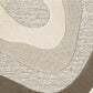 HomeRoots 2 x 4' Natural Beige Hand Tufted Abstract Waves Indoor Accent Rug
