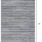 HomeRoots 2’ x 4’ Navy Blue Decorative Stripes Area Rug