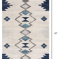 HomeRoots 2' x 4' Navy and Ivory Tribal Pattern Area Rug