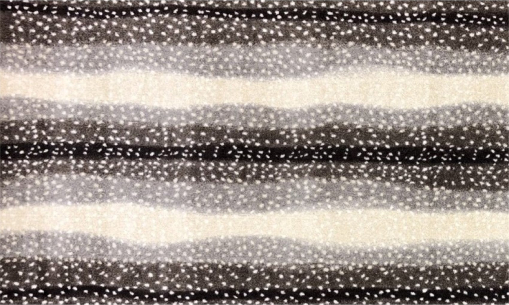 HomeRoots 2' x 4' Neutral Dot and Wave Washable Floor Mat