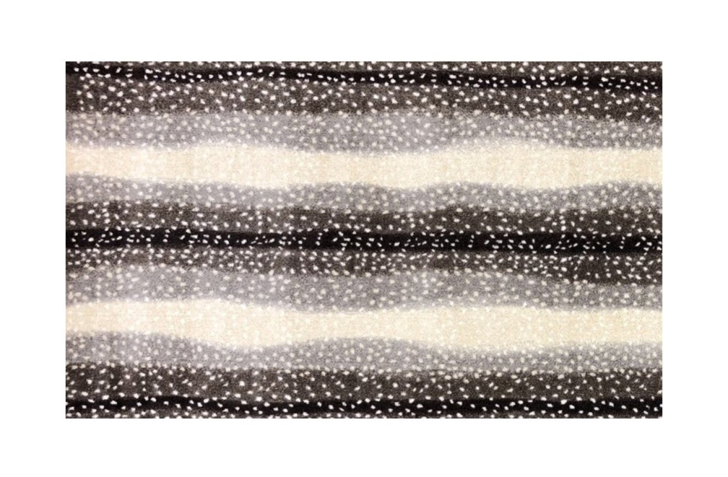 HomeRoots 2' x 4' Neutral Dot and Wave Washable Floor Mat