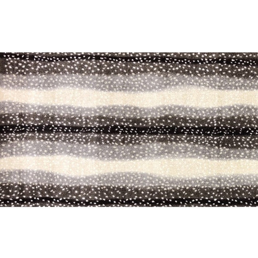 HomeRoots 2' x 4' Neutral Dot and Wave Washable Floor Mat