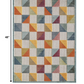 HomeRoots 2' x 4' Orange Gray Triangle Indoor Outdoor Area Rug