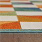 HomeRoots 2' x 4' Orange Gray Triangle Indoor Outdoor Area Rug