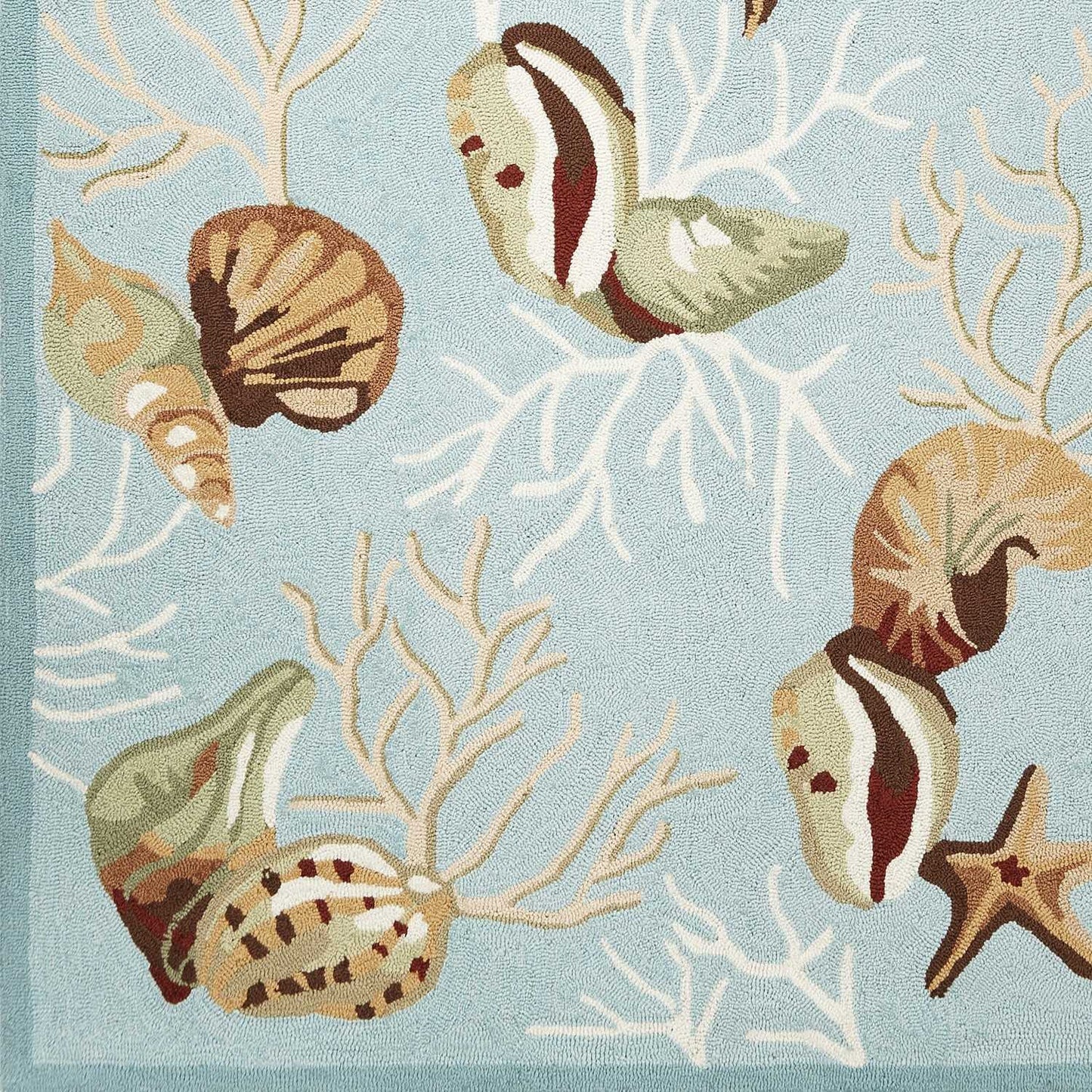 HomeRoots 2' x 4' Polyester Blue Area Rug