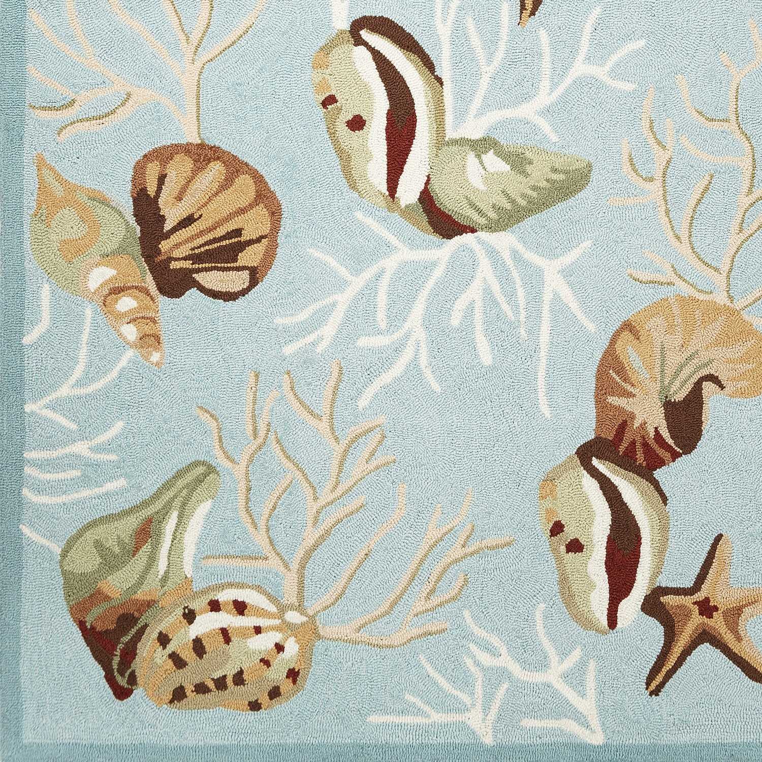 HomeRoots 2' x 4' Polyester Blue Area Rug