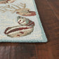 HomeRoots 2' x 4' Polyester Blue Area Rug