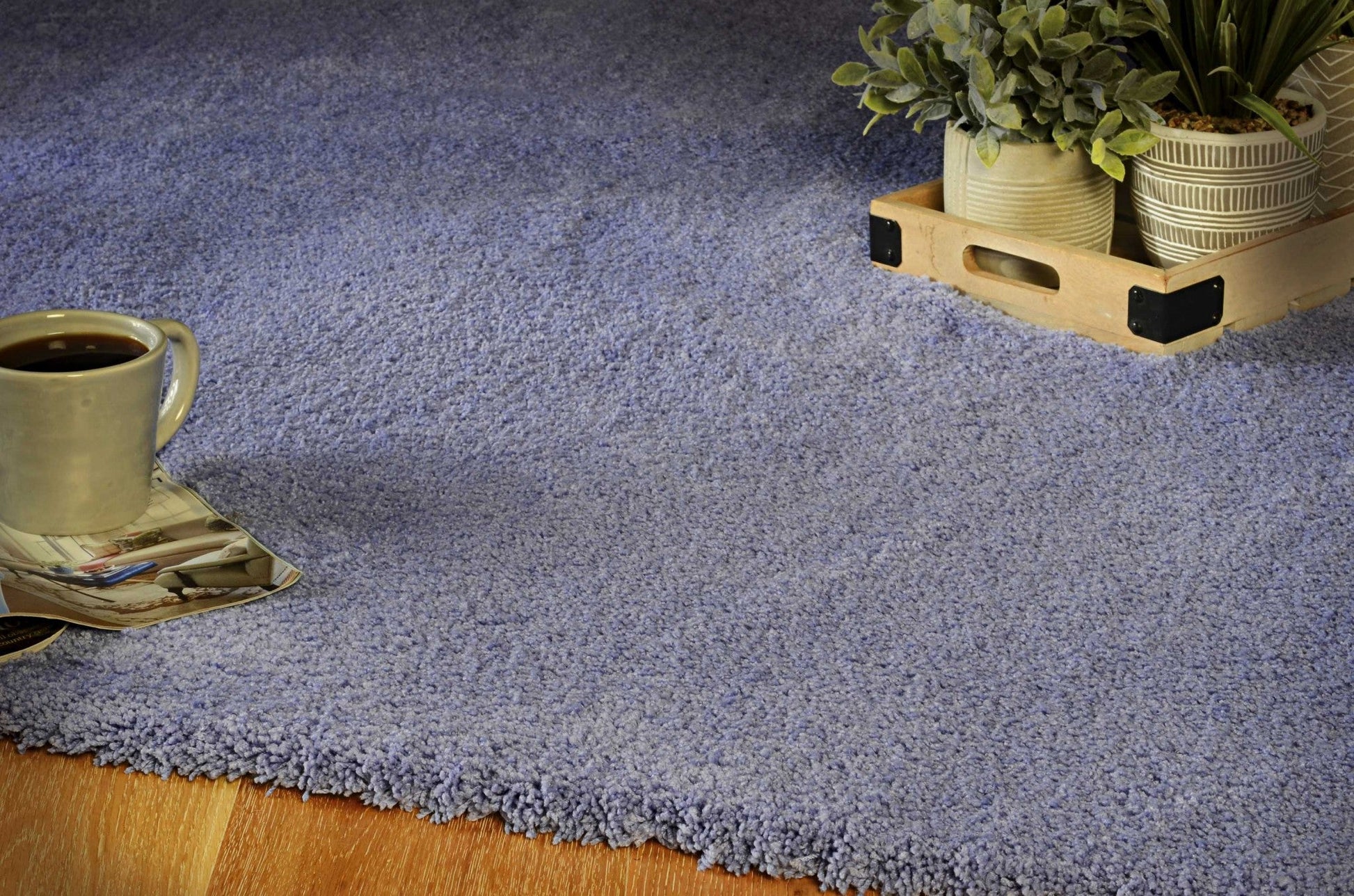 HomeRoots 2' x 4' Polyester Purple Area Rug