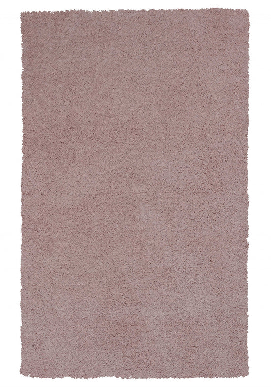 HomeRoots 2' x 4' Polyester Rose Pink Area Rug