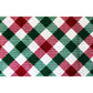 HomeRoots 2' x 4' Red and Green Plaid Washable Floor Mat