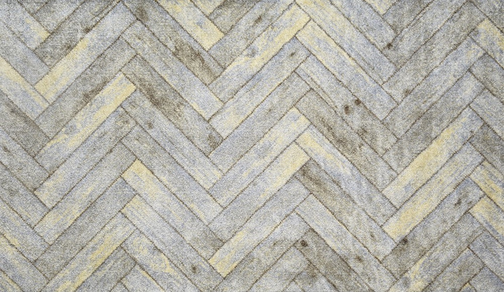 HomeRoots 2' x 4' Rustic Gray Herringbone Washable Floor Mat