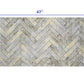 HomeRoots 2' x 4' Rustic Gray Herringbone Washable Floor Mat