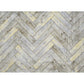 HomeRoots 2' x 4' Rustic Gray Herringbone Washable Floor Mat