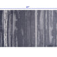 HomeRoots 2' x 4' Shades of Gray Brushstokes Washable Floor Mat