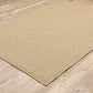 HomeRoots 2’ x 4’ Solid Sand Beige Indoor Outdoor Scatter Rug