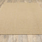 HomeRoots 2’ x 4’ Solid Sand Beige Indoor Outdoor Scatter Rug