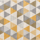 HomeRoots 2’ x 4’ Triangular Lattice Area Rug in Yellow Finish