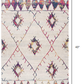 HomeRoots 2' x 4' White Berber Pattern Area Rug