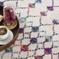 HomeRoots 2’ x 4’ White Modern Geometric Grid Area Rug
