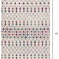 HomeRoots 2’ x 4’ White Modern Geometric Grid Area Rug