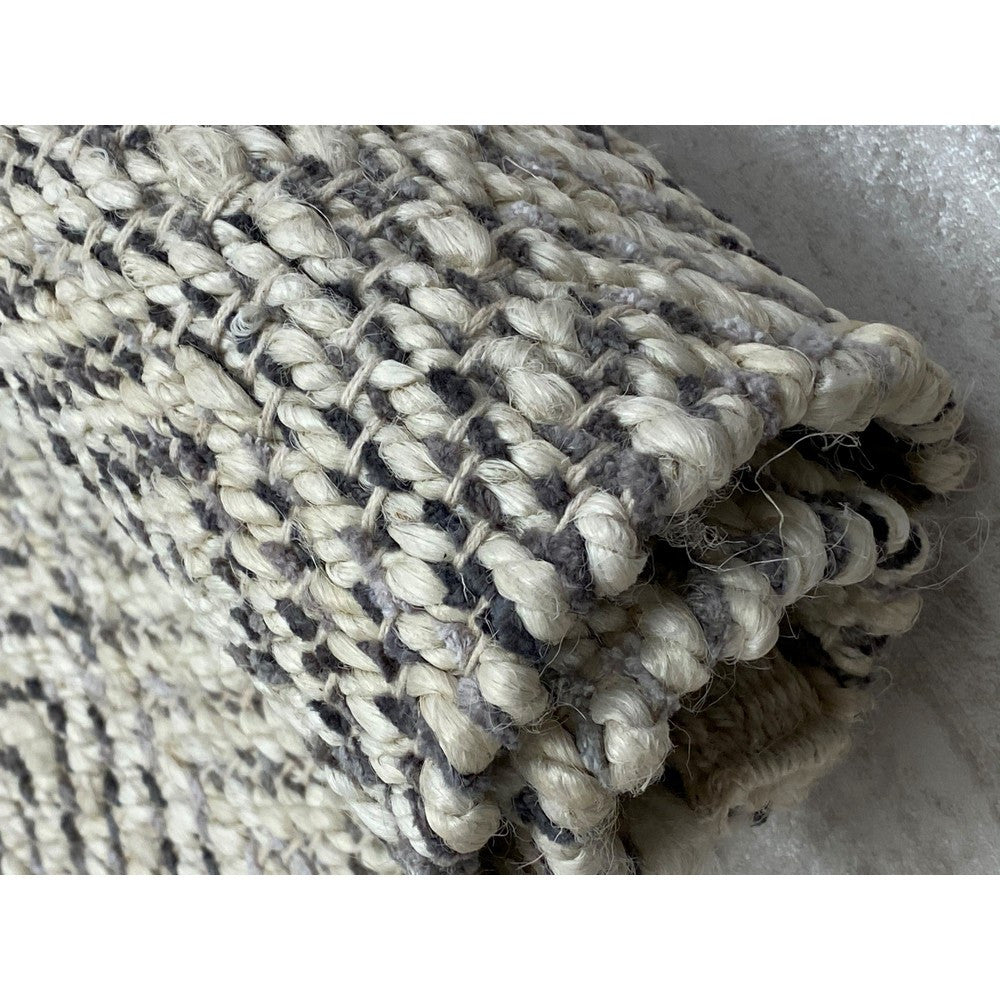 HomeRoots 2' x 5' Gray and White Diamonds Area Rug