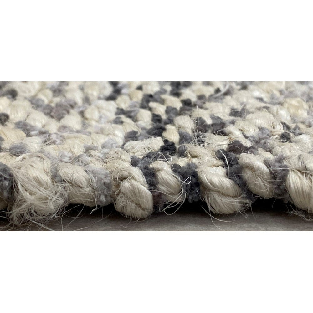 HomeRoots 2' x 5' Gray and White Diamonds Area Rug