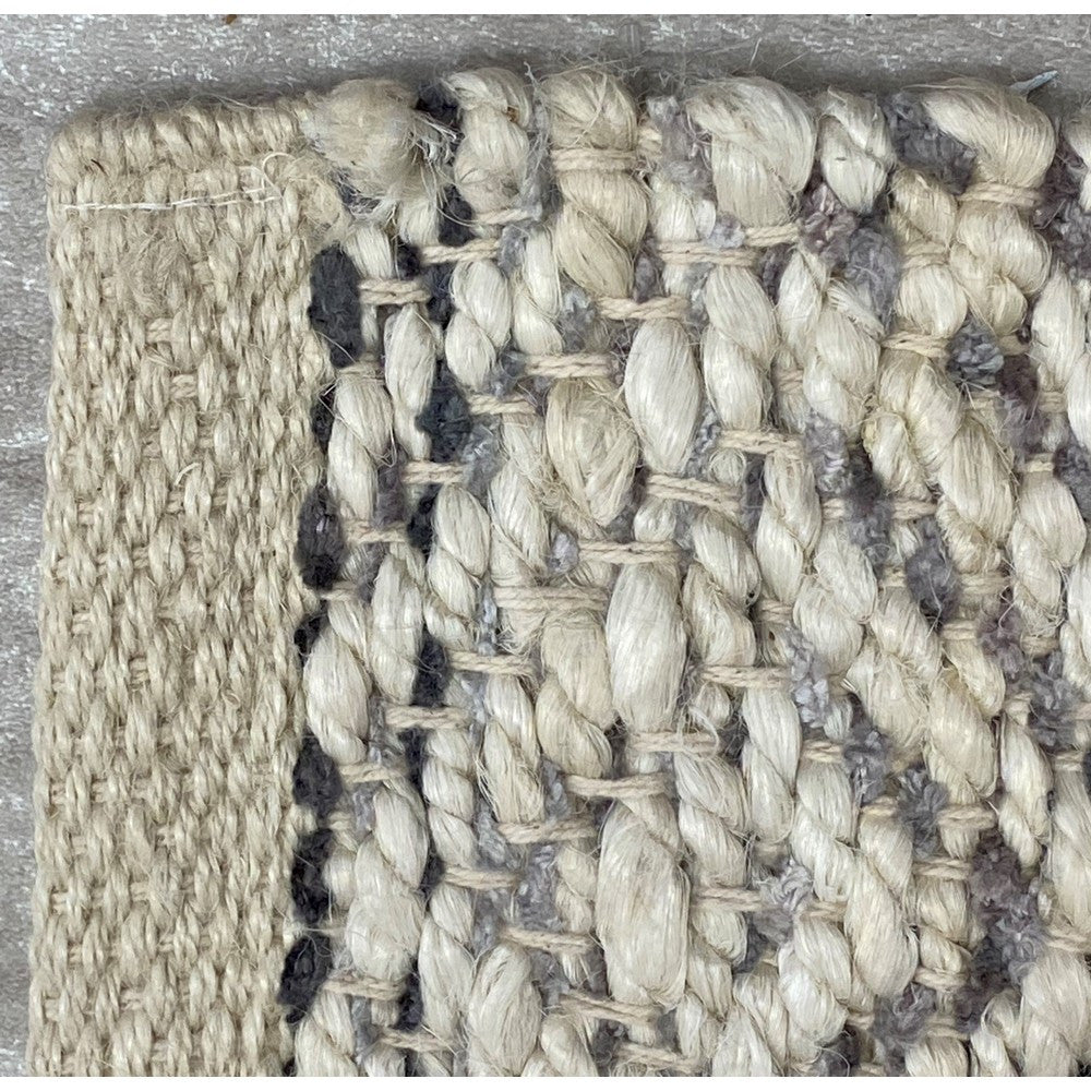 HomeRoots 2' x 5' Gray and White Diamonds Area Rug