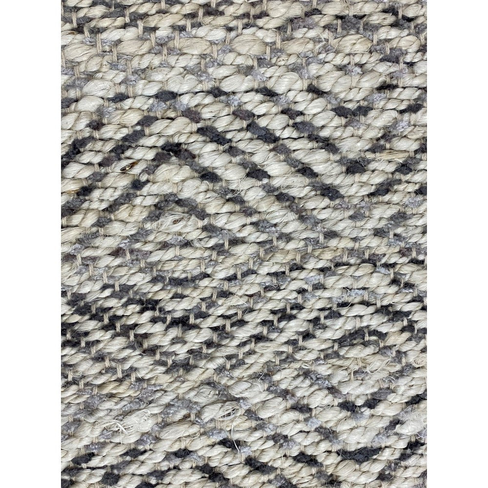 HomeRoots 2' x 5' Gray and White Diamonds Area Rug
