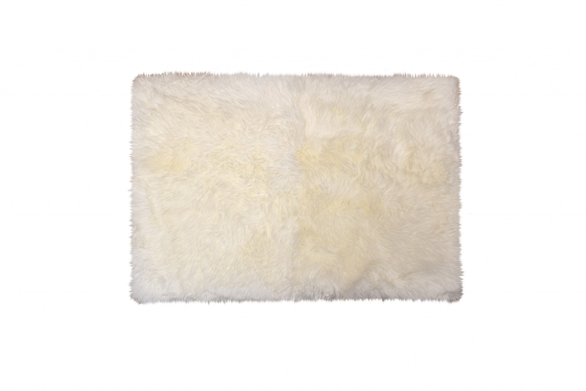 HomeRoots 2' x 5' Natural Rectangular Sheepskin Area Rug