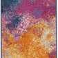 HomeRoots 2’ x 6’ Abstract Brights Sunburst Runner Rug