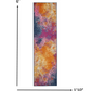 HomeRoots 2’ x 6’ Abstract Brights Sunburst Runner Rug