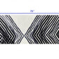 HomeRoots 2' x 6' Black and Gray Abstract Arrow Washable Runner Rug