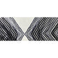 HomeRoots 2' x 6' Black and Gray Abstract Arrow Washable Runner Rug