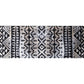 HomeRoots 2' x 6' Black and Gray Aztec Washable Runner Rug