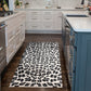 HomeRoots 2' x 6' Black and Gray Cheetah Washable Runner Rug