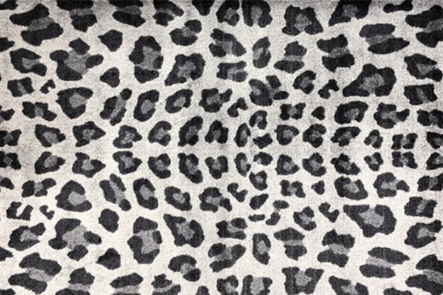 HomeRoots 2' x 6' Black and Gray Cheetah Washable Runner Rug