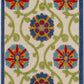 HomeRoots 2’ x 6’ Blue Vines Indoor Outdoor Runner Rug