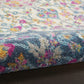 HomeRoots 2' x 6' Blue and Pink Medallion Runner Rug