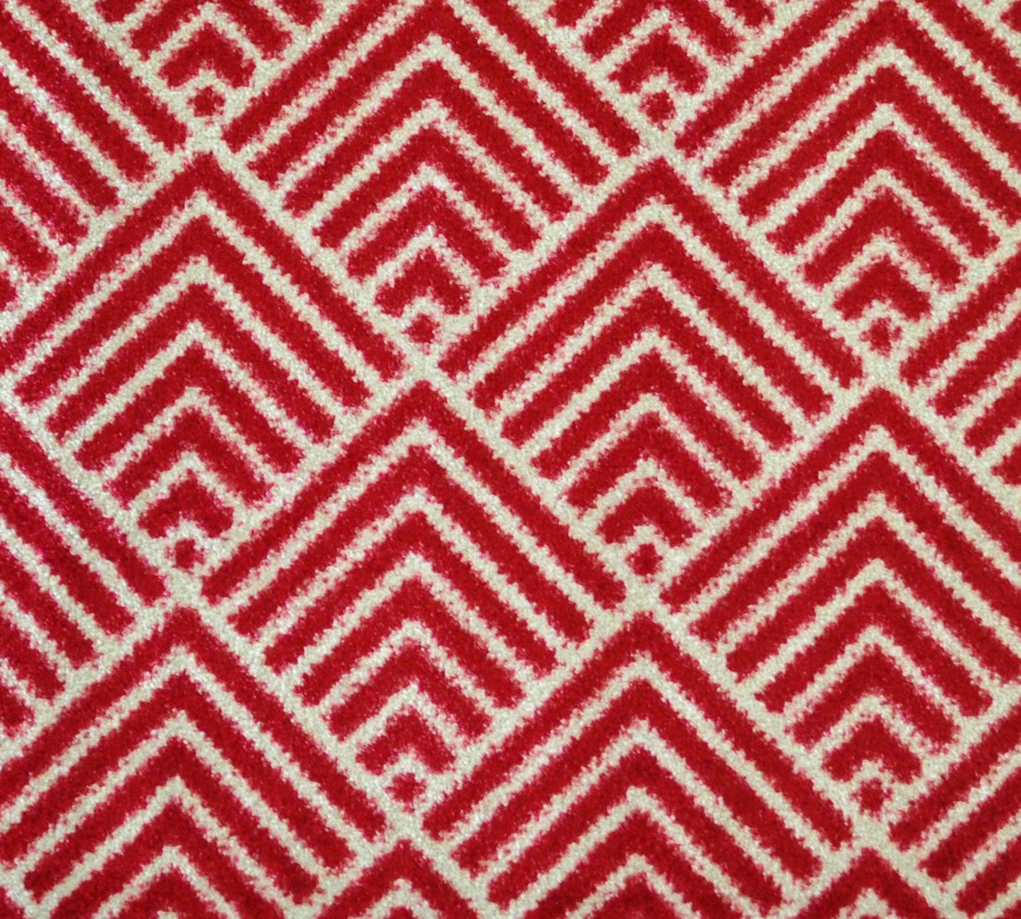 HomeRoots 2' x 6' Deep Red and Tan Arrow Geo Washable Runner Rug