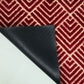 HomeRoots 2' x 6' Deep Red and Tan Arrow Geo Washable Runner Rug