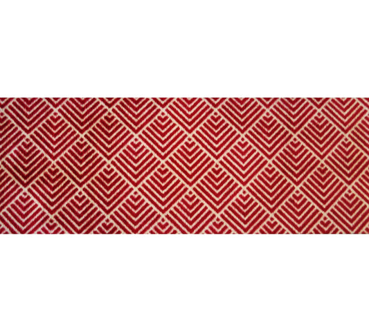 HomeRoots 2' x 6' Deep Red and Tan Arrow Geo Washable Runner Rug