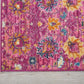 HomeRoots 2' x 6' Fuchsia and Orange Distressed Runner Rug