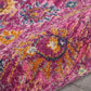 HomeRoots 2' x 6' Fuchsia and Orange Distressed Runner Rug